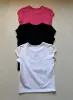 Designer Womens Tops a magliette magliette magliette regolari carri armati top o collo in jersey ricamato in cotone frode senza maniche