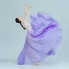 Wear 2024 Femmes d'automne et d'hiver Belly Dance mousseline de mousseline violette lacet up Ballet Performance classique Pratique élégante Longues jupes