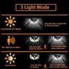 1/2/4/6/10pcs 100 LED Solar Wall Lamp 4 lados luminoso con sensor de movimiento Garden al aire libre Patio impermeable Luz de pared 240408