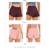 Yoga Ll-01 Womens Outfits High Waist Shorts Exercise Short Pants Fitness Wear Girls Running Elastic Adult Gym Pants Sportswear Drawstring Lined 941 600