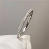 inbeaut 18K White Gold Plated Pass Diamond Test Round Excellent Cut 0 1 ct Micro D Color Ring 925 Siver Party Jewelry 210924205h