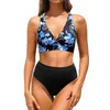 Swimwear pour femmes Split Sexy Bikini Fashion High Taist Bra PALDE PAS DE MAINTOIRE D'ACIER STROJE KAPIELOWE DAMSKIE Set Woman 2 Pieces