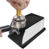 コーヒーマシンとシリコンマット付きのコーヒータンパータンパーストレージベースのコーヒーテンペンスタンドの頑丈なステンレス鋼タンピング240410