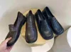 Chaussures décontractées Black Black pour femmes classiques Penny Penny's Slip-ons Comfort Business Low Talon Office Travail en cuir chaussure