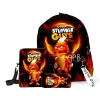 Bolsas 3d tipteos bolsas de bolsas de bolsas de bolsas de bolsillo 3pcs/set Estudiantes primarios de secundaria