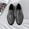 Chaussures décontractées Gentleman Leather Classic Mens British Style Oxford Robe Men's Handmade Lace Up Mariage formel