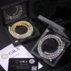 В складе США склад Оптовой VVS Moissanite Tennis Chain Iceed Women Женщины