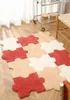 Tapis 1pc maison créatives de puzzle personnalisé de conception de puzzle petit tapis moderne simplicité en peluche douce confortable salon