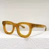 サングラスフレームブランドデザイナーのトレンディスタイルのヴィンテージ酢酸眼鏡フレーム男性と女性のためのレトロラウンドパーソナリティメガネ