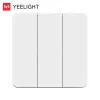 Control Yeelight Slisaon Wall Switch Button Panel Self Rebound 2 Way Dual Modes for Smart Lamp and Normal Light 250V 16A 1/2/3 Gang