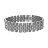Armreifen aus rostfreiem Stahl festes Gurt mit fünf Gruppenketten breites Armband universelle geometrische Form für Männer und Frauen
