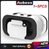 Steuerung 1 ~ 5pcs Virtual Reality HD Objektivgläser Stereo Google Cardboard Headset -Helm für 4,76,0 Zoll Android iOS Smartphones PC VR