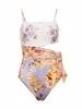 Swimwear's Swimwear Boillock Floral Stampa di abbigliamento da spiaggia per donne Summer One Piece Swimsuit Bathing costine Spazza di spiaggia Sexy / 2024