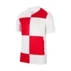 Croatie Soccer Jersey 2024 Euro Cup New Croatie National Team 24 25 Kit Kit Kid Kid Kid Kid Ret Home White Away Blue Men Uniforme modrique Kovacic Pasalic Perisic