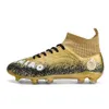 Giovani uomini uomini tf stivali da calcio Professional Ag Soccer Shoets High Top Clettes