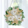 5D DIY Diamond Painting Wreath Ornament Christmas Full Drill Garland Special Shaped Crystal Kit Wall Decor 240407