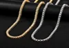 Chaines Iced Out Classic Micro Tennis Collier 4 mm CZ Chaîne Pliant Over Clasp Hip Hop For Men Gift Chainchains2865027
