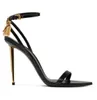 23s Summer Woman Sandal Shoe Queen Tomsandal Ladlock Sandals Designer di lusso di lusso Pompe nude alte Fille di donne Sandalias8061200