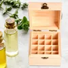 Butelki do przechowywania olejki drewniane pudełko na olejek eteryczny z pokrywką 16 komorę organizator kontenera perfum do prezentacji Podróżuj