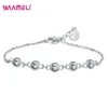 Braccialetti di collegamento Fasion Bracciale di amicizia geometrica per donne ragazze 925 gioielli alla moda in argento sterling all'ingrosso