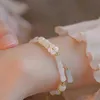 Kette 1PC Chinesische Stil Vintage Bambus Joint Perlen Armband für Frauen Mode Charm Blumenarmband Freundin Schmuck Accessoire Geschenk Y240420
