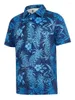 Herrpolos hawaiian växter 3d tryck polo skjortor för män kläder harjuku kort ärm cool knapp lapel tee skjorta fritid