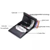 Innehavare tangmo kolfiber plånbok magiska smart kort fodral pengar väska smal tunn pop -up metall rfid plånbok för män kreditkortshållare