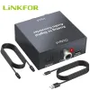 Converter -link voor analoge naar digitale audio -converter voor PS3 Xbox R/L 2RCA 3,5 mm aux naar digitale coaxiale toslink SPDIF optische audioadapter