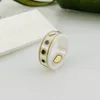 Fashion de la planète en or de qualité supérieure pour hommes femmes unisexes céramiques concepteur de puce g anneaux bijoux cadeaux d'anniversaire de Noël r023 s ifts