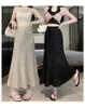 Röcke Pailletten glänzender Fischschwanzrock Damen 2024 Frühlingsfrühling Frauen hohe Taille Slimming All-Matching Drape A-Line Shath Midi