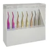 8 trous 4 couleurs Tweezers de cils porte-rangement acrylique acrylique pratique du maquillage durable.