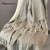 Blankets Autumn And Winter Herringbone Plain Wool Blanket Indoor Air Conditioning Office Sofa Nap Shawl Cover