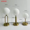 Table Lamps Nordic Glass Ball Desk Lamp Study Dressing Live Broadcast Lighting Bedroom Bedside