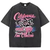 Калифорния 1998 Im Classic Racing Print Женщины футболка Fashion Cool футболка летняя мягкая повседневная одежда простая oneck с коротким рукавом 240416