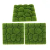 Flores decorativas 3 PCS Faux Plants Artificial Moss Micro Landscape Mat de accesorios Fake Pad Fake La césped Decoración de la pared Panel de decoración escena