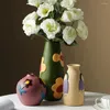 Vaser kreativa keramiska flaskor hushållsprodukter och dekorativa blommor är det första valet