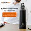 Revomax 1000 ml lekbestendig thermosfles met twist-vrij deksel Koud en fles Thermoskan voor water thee koffie vacuümkolven 240416