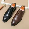 Casual Shoes Luxury Patent Leather for Men Oxfords Lace Up Mane Wedding Party Office Work Shoe Elegant Gentleman's Stylish Dress