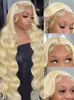 613 Honey Blonde 13x6 Transparen Lace Front Human Hair Wigs Brazilian 250% Body Wave Colored 13x4 Lace Frontal Wig For Women 240409