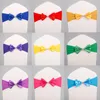 10PCS50PCS Wedding Satin Stoel Sashes Elastische stretchband Tie El Verjaardagsfeest Decoratie Spandex Bow 240407