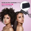 Peigne électrique en diamant litreux peigne pro céramique à haute température peine alilisador de cabello pour les cheveux afro-américains 240408