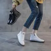 Повседневная обувь 2024 Top Soft Cowhide High Women Sneakers Sule не скользящие износостойкие плоские зима тепло