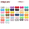 500pc Silicone Beads 15mm Food Grade Round Pacifier Chain Bead DIY Baby Pendant Teething Necklace Teether 240415