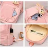 Schooltassen Multifunctionele grote capaciteit Middle Schoolbag College Girl Backpack Cute Bear Teen Laptop Bag Primaire boek