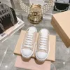 Guangzhou M Family 2024 Thick Soled High Rise Canvas Biscuit Little White Shoes Women's Leisure Baotou Lazy Matsuke Half Trailer