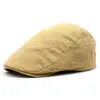 Berets Men Sboip Hats Peaky осень Vintage Herringbone Octagon Cap Женщины повседневная полоса Gatsby Flat Hat