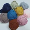 Couvertures née POGRAGES PRIPS WAFFLE Wraps Hat Kids Kids Set Beanie Propshoot pour bébé accessoires