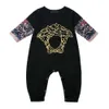 Babys nouveau-nés Rompers Girls and Boy à manches longues Bras de fleurs de fleur de printemps Coton Coton Marque Lettre imprime