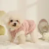 Ropa para perros ropa al por mayor de primavera y otoño chaleco de peluche que con oso cachorro pequeño teddy pomeranian mascota