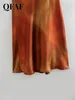 Casual jurken QFAF Women Fashion Tie Dye Print Pile Kraag